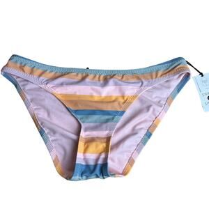 Shade & Shore Women's Multi-Color Stripe Hipster Bikini Bottom - Small - NWT